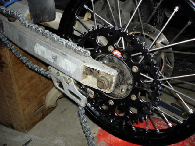 excel rim, renthal sprocket and new chain which needs master link installed